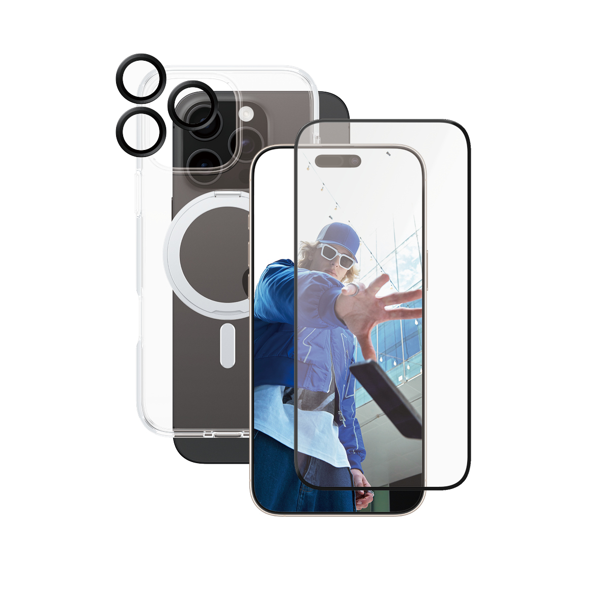 PanzerGlass CARE™ by ® 3-in-1 Ceramic Bundle iPhone 16 Pro Max Clear screen protector Apple 1 pc(s)