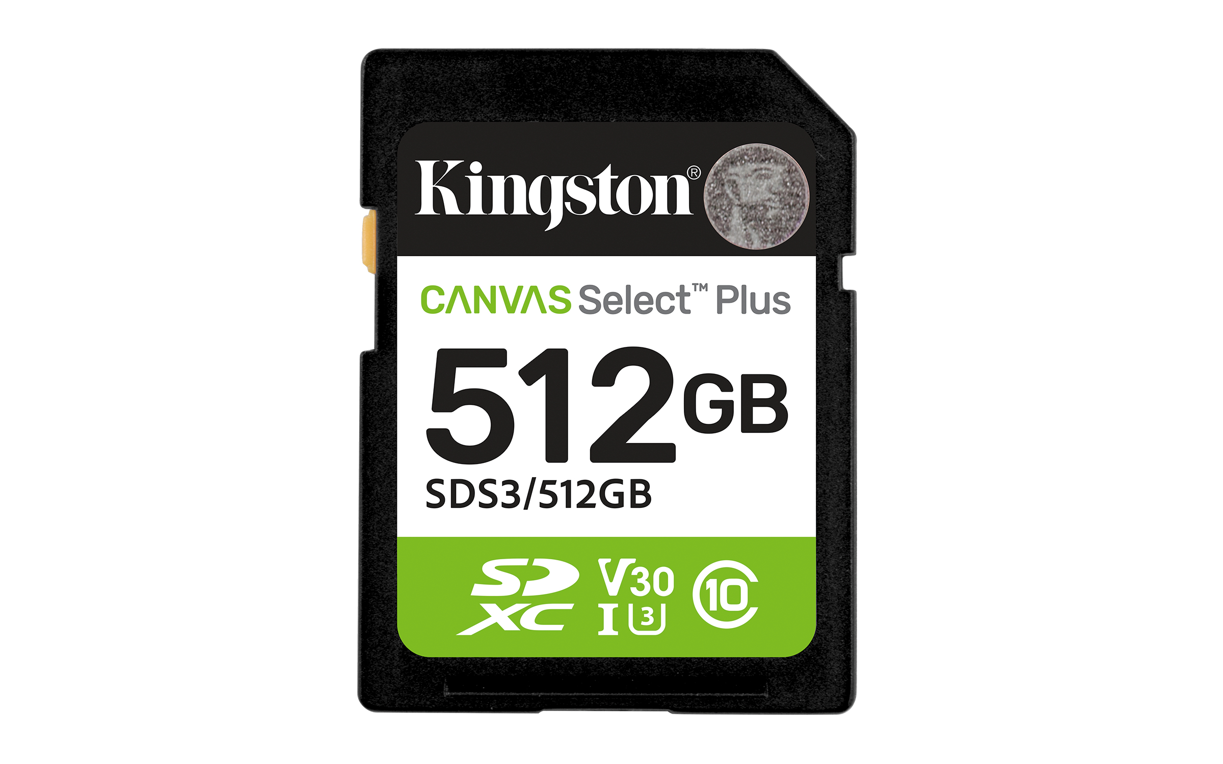 Kingston 512GB SDXC Canvas Select Plus U3 V30 150MB/s SDS3/512GB