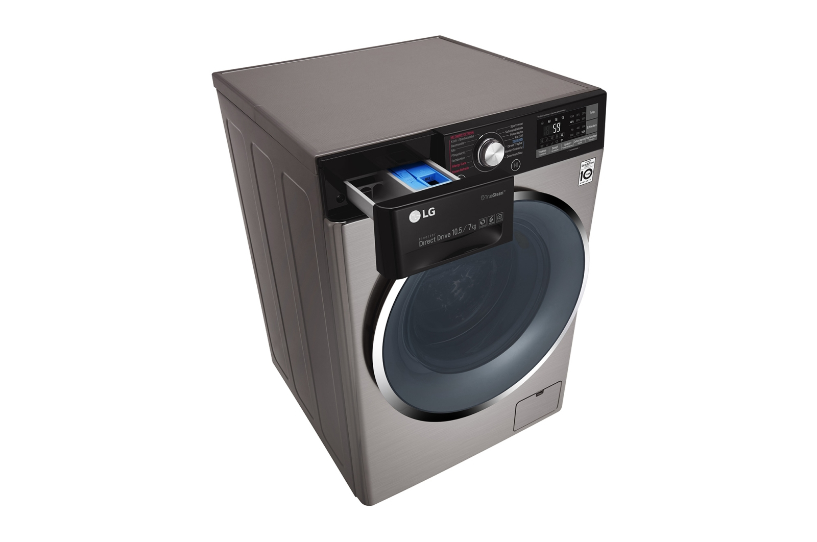 LG F14WD107TH6 washer dryer Freestanding Front-load Black, Stainless steel – image 9