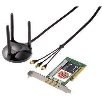 Hama WLAN PCI Card 300 Mbps, flexible antenna