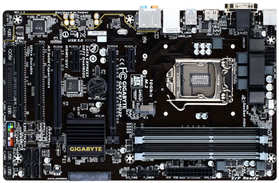 GIGABYTE GA-Z97-HD3P motherboard Intel® Z97 LGA 1150 (Socket H3) ATX