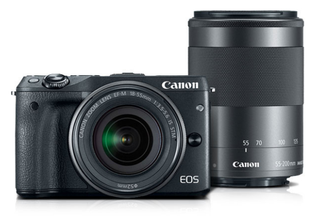 Canon M3 + EF-M 18-55mm IS STM + EF-M 55-200mm STM + 64GB Bundle