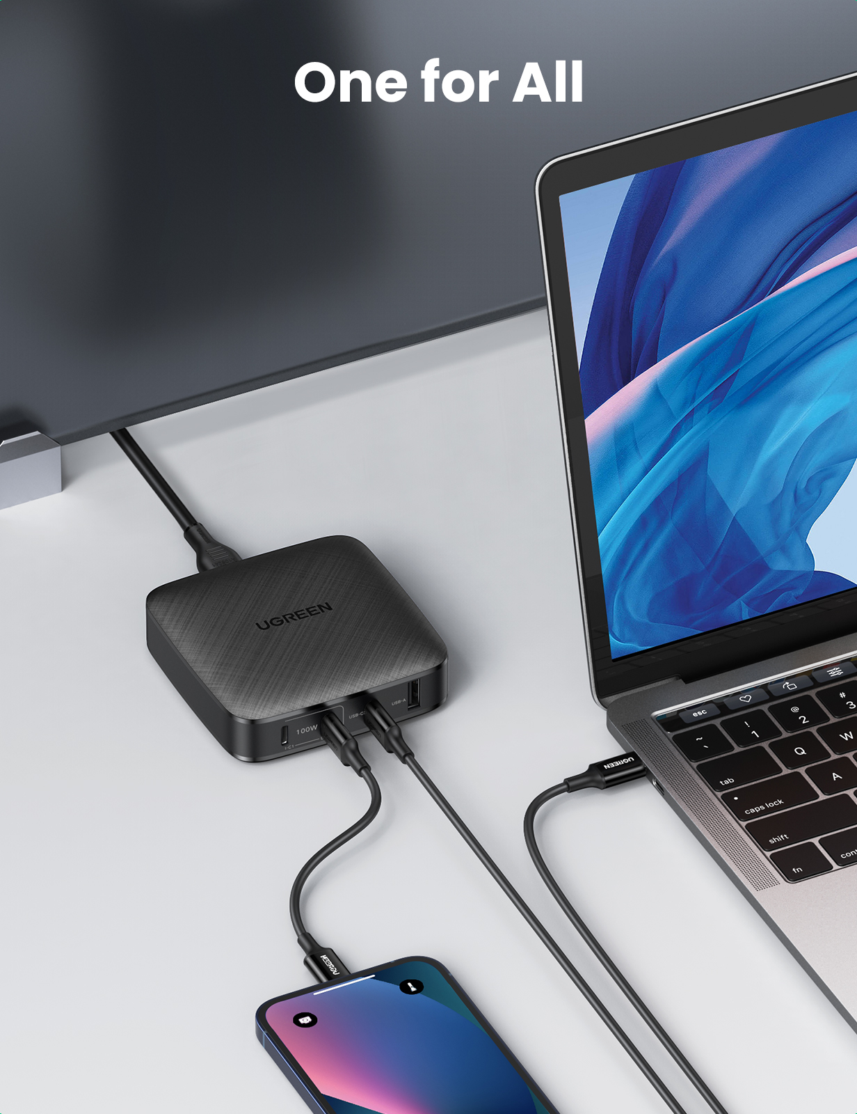 Ugreen 70870 100W GaN Desktop USB-C USB-A Charger – image 7