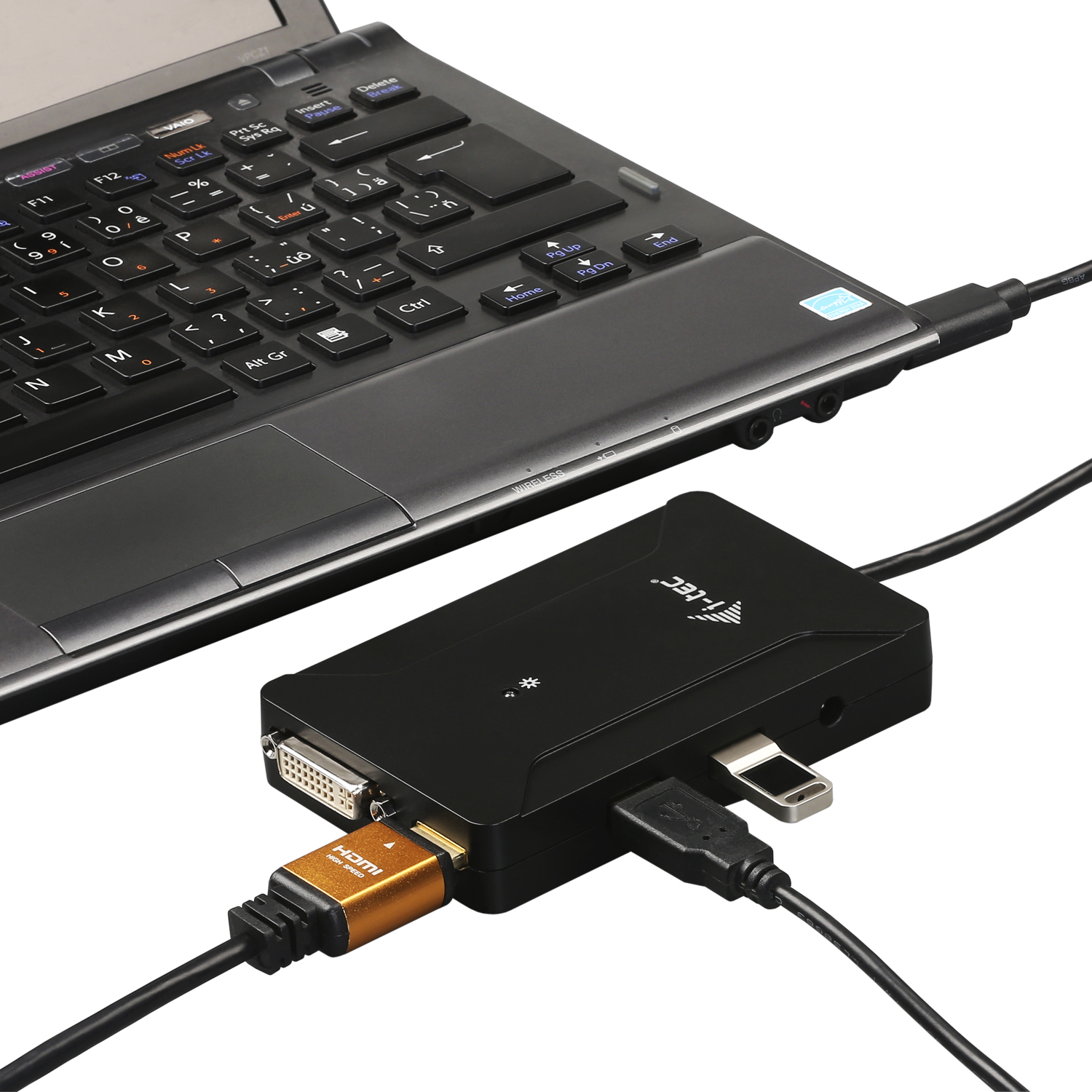 i-tec U3TRAVELDOCK2 laptop dock/port replicator Wired USB 3.2 Gen 1 (3.1 Gen 1) Type-A Black – image 3