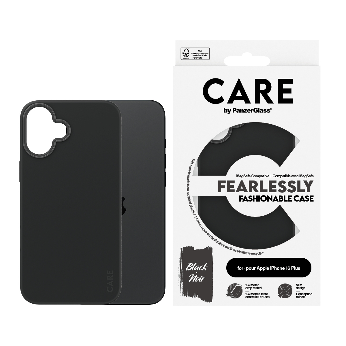 PanzerGlass CARE by PanzerGlass® Fashionable Case Black w. MagSafe iPhone 16 Plus – image 2