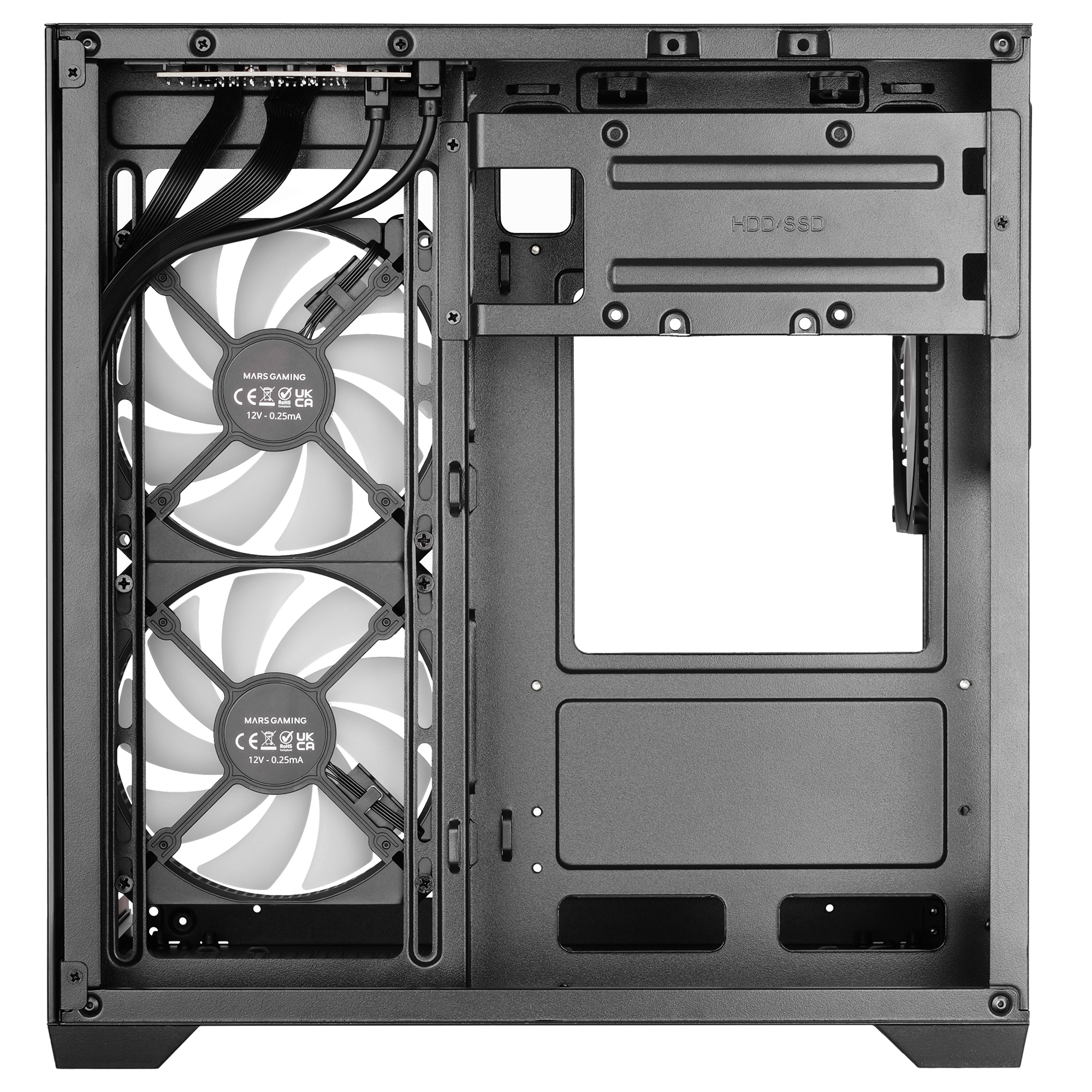 Mars Gaming MCVIEW3 computer case Mini Tower Black – image 9