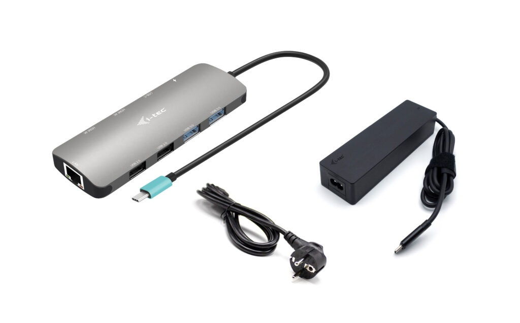 i-tec Metal USB-C Nano 2x Display Docking Station with PD 100 W Charger 100W