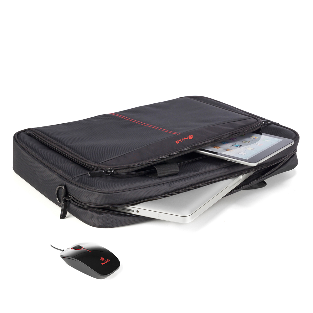 NGS Broadcast 39.6 cm (15.6") Briefcase Black, Red – image 2