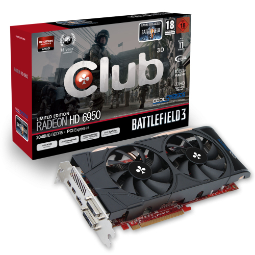 CLUB3D CGAX-69548B graphics card AMD Radeon HD6950