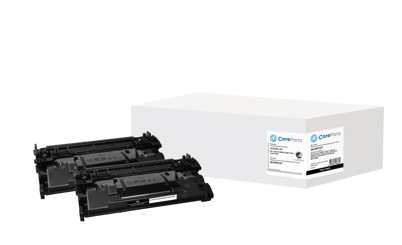 CoreParts Toner Black CF226XD Twin Pack