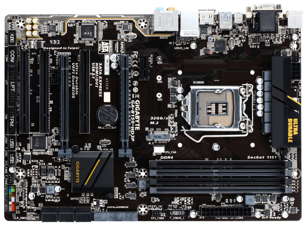 GIGABYTE GA-B150-HD3P motherboard Intel® B150 LGA 1151 (Socket H4) ATX – image 2