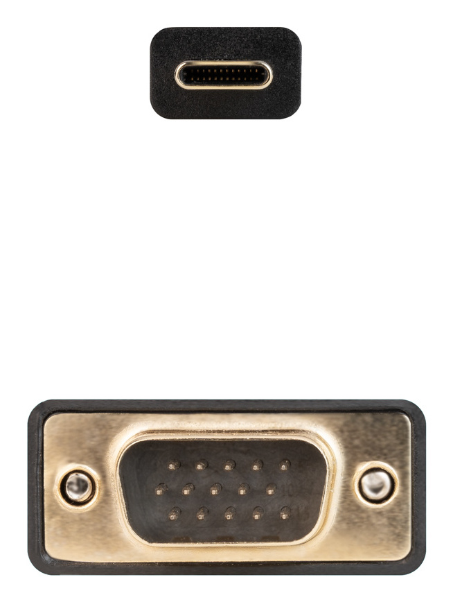 Resim Nanocable 10.15.5202 USB-C - VGA Adaptör Kablosu, 1.8m, Siyah