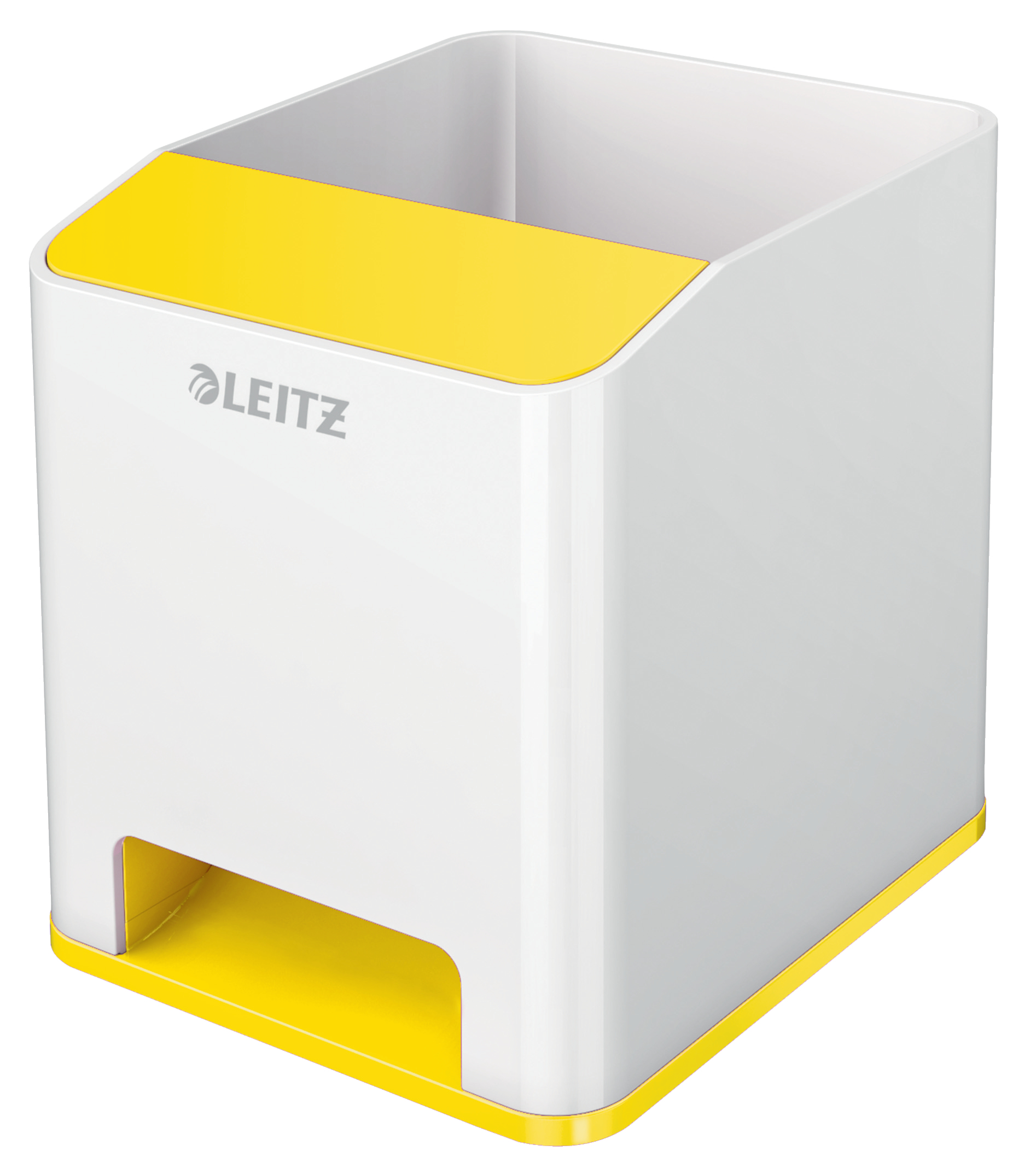 Leitz Sound Kalemlik WOW Beyaz/Sarı Polistiren 90x101x100mm