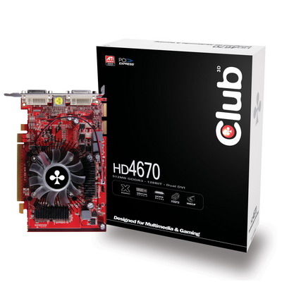 CLUB3D CGAX-4672DDM HD 4670 512MB PCIX
