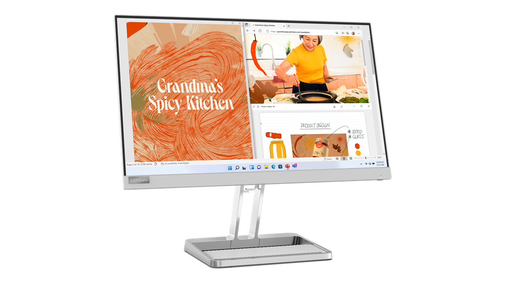 Lenovo L22i-40 computer monitor 54.6 cm (21.5″) 1920 x 1080 pixels Full HD Grey image 2