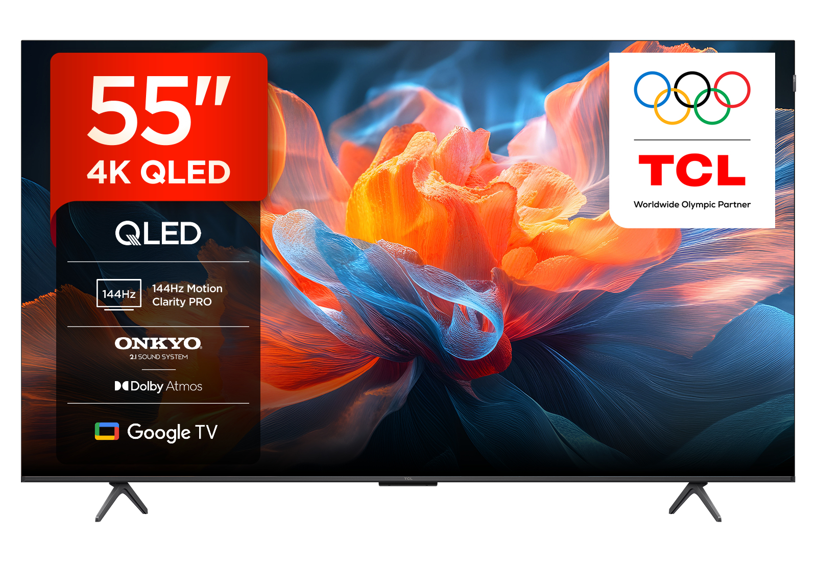 TCL 55T8C-UK TV 139.7 cm (55") 4K Ultra HD Smart TV Wi-Fi Metallic 350 cd/m² – image 1
