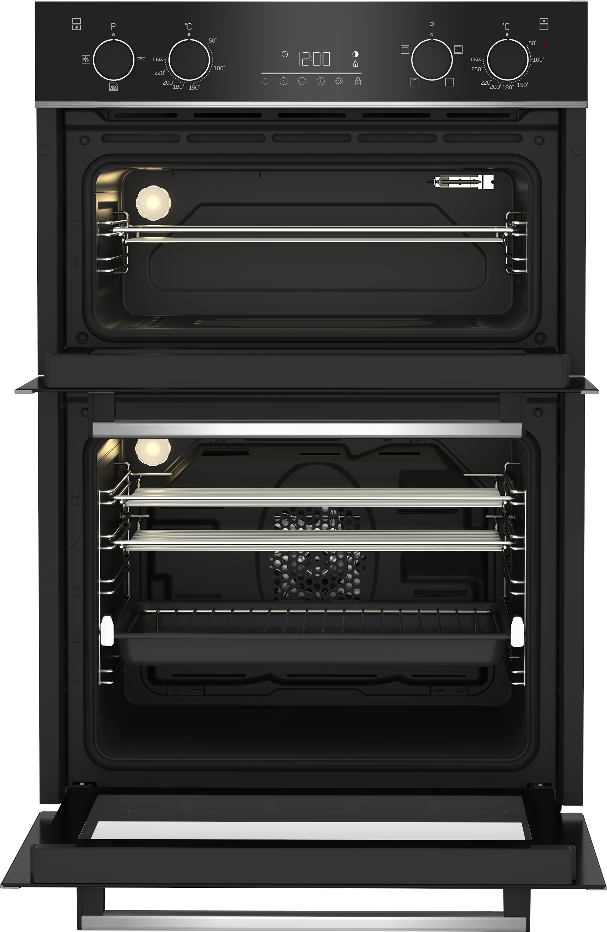 Beko BBDQF24300B 90cm Built-In Double Fan Oven with Touch Control LED Timer – image 4