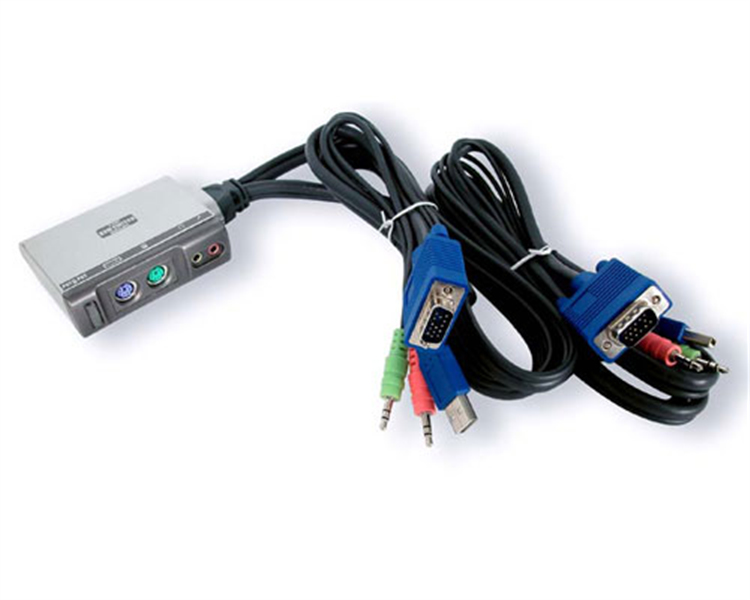 StarTech.com SV221MICUSBA KVM switch Black, Grey, Silver
