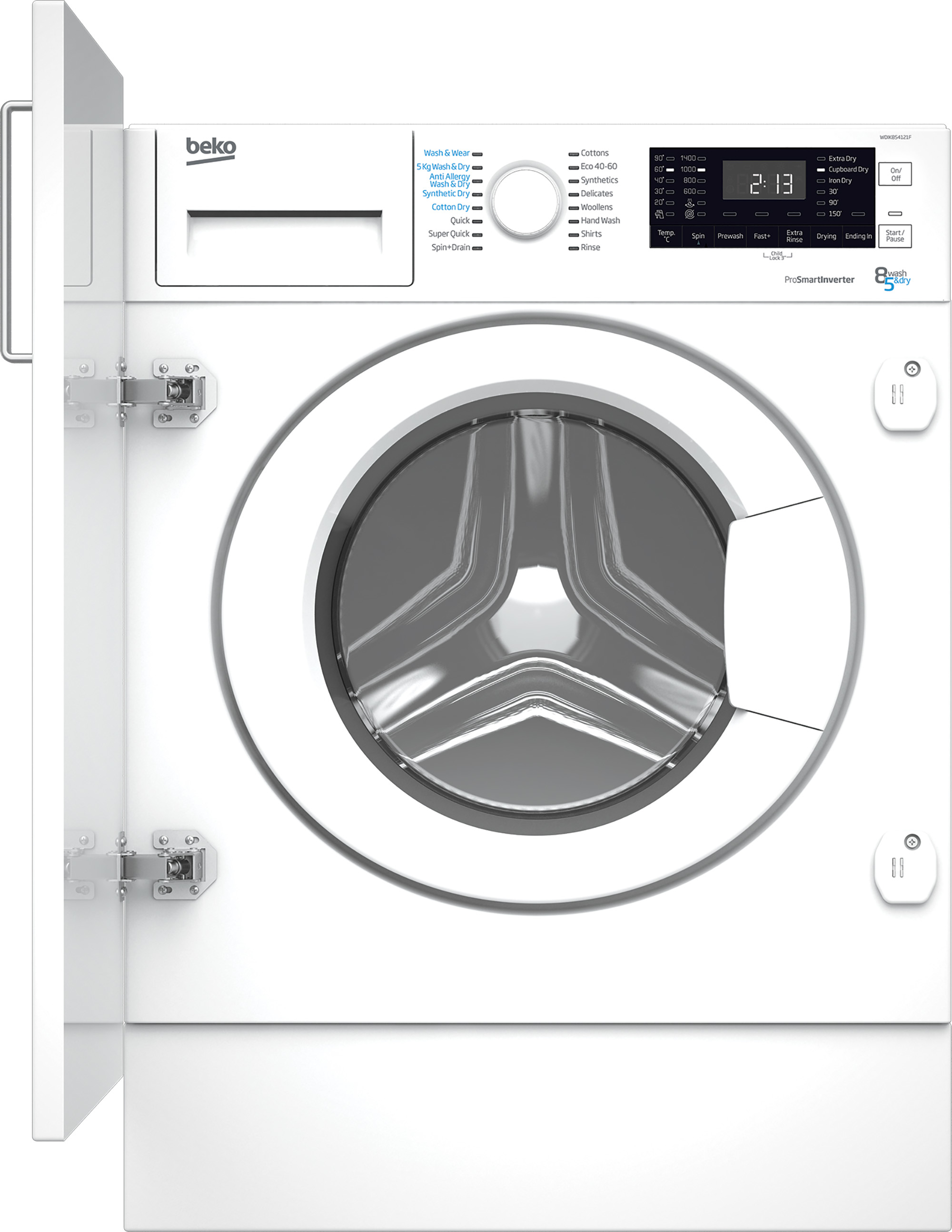 Beko WDIK854121F washer dryer Built-in Front-load White – image 2