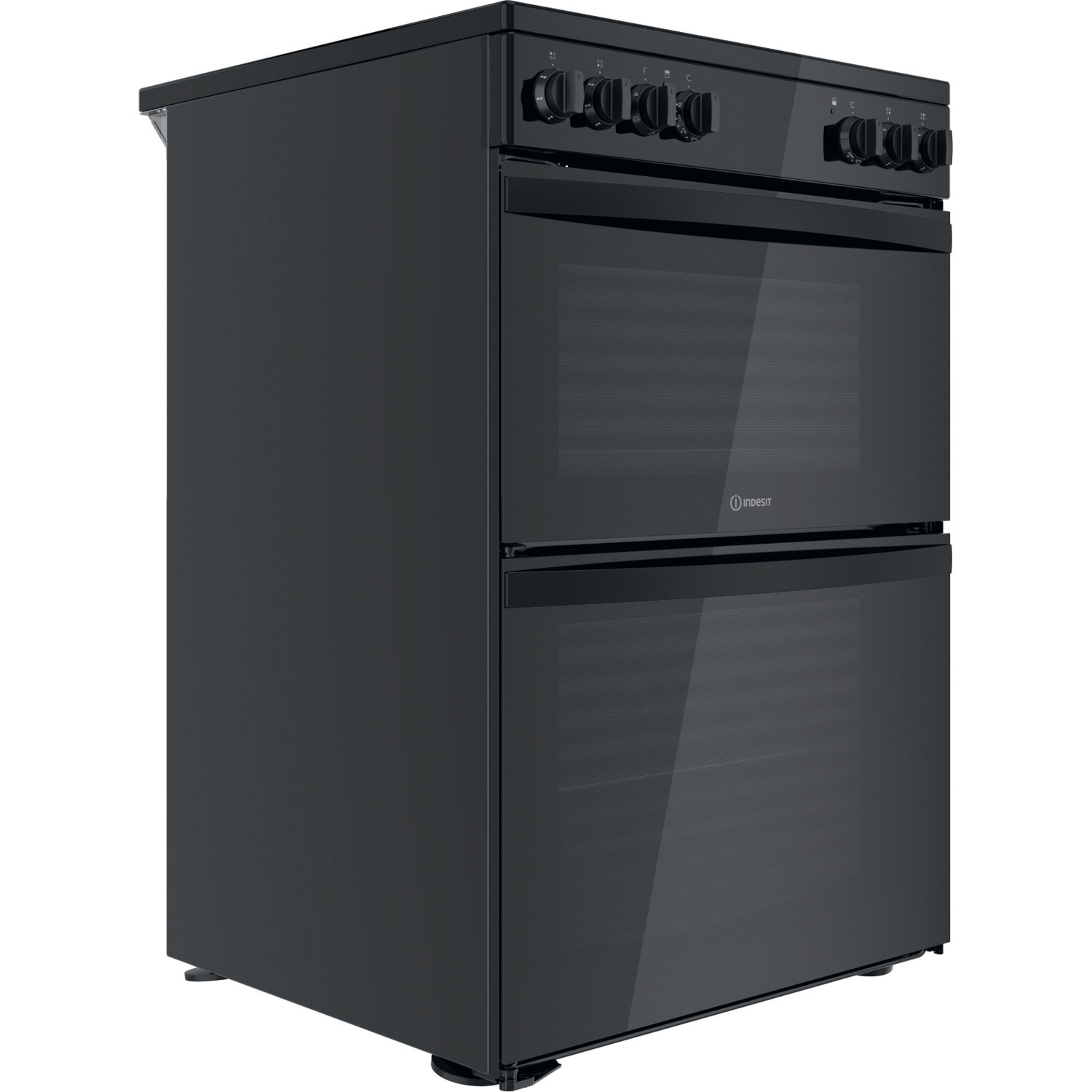 Indesit ID67V9KMB/UK cooker Freestanding cooker Electric Ceramic hob Black – image 2