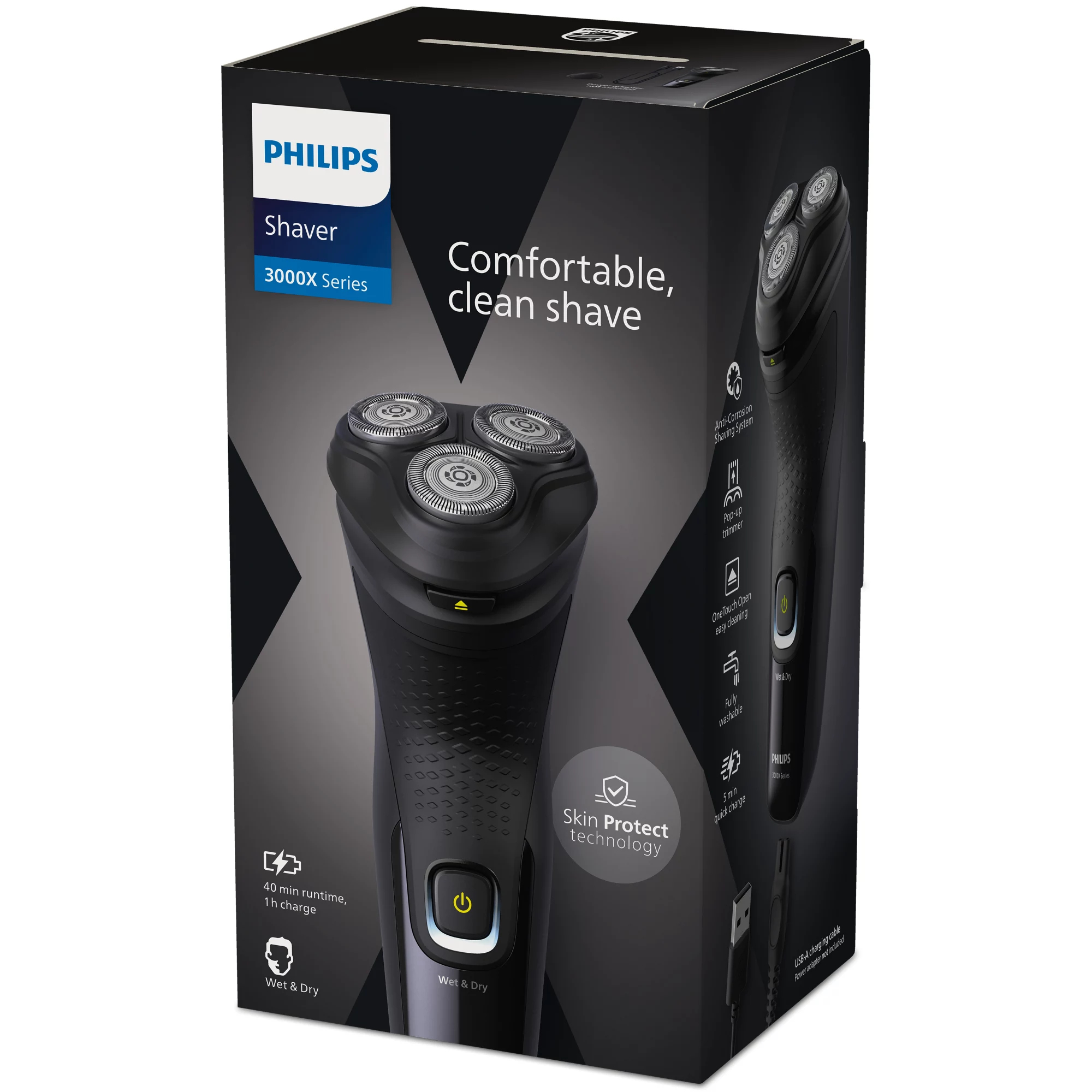 Philips X3021/00 men's shaver Rotation shaver Trimmer Black – image 3