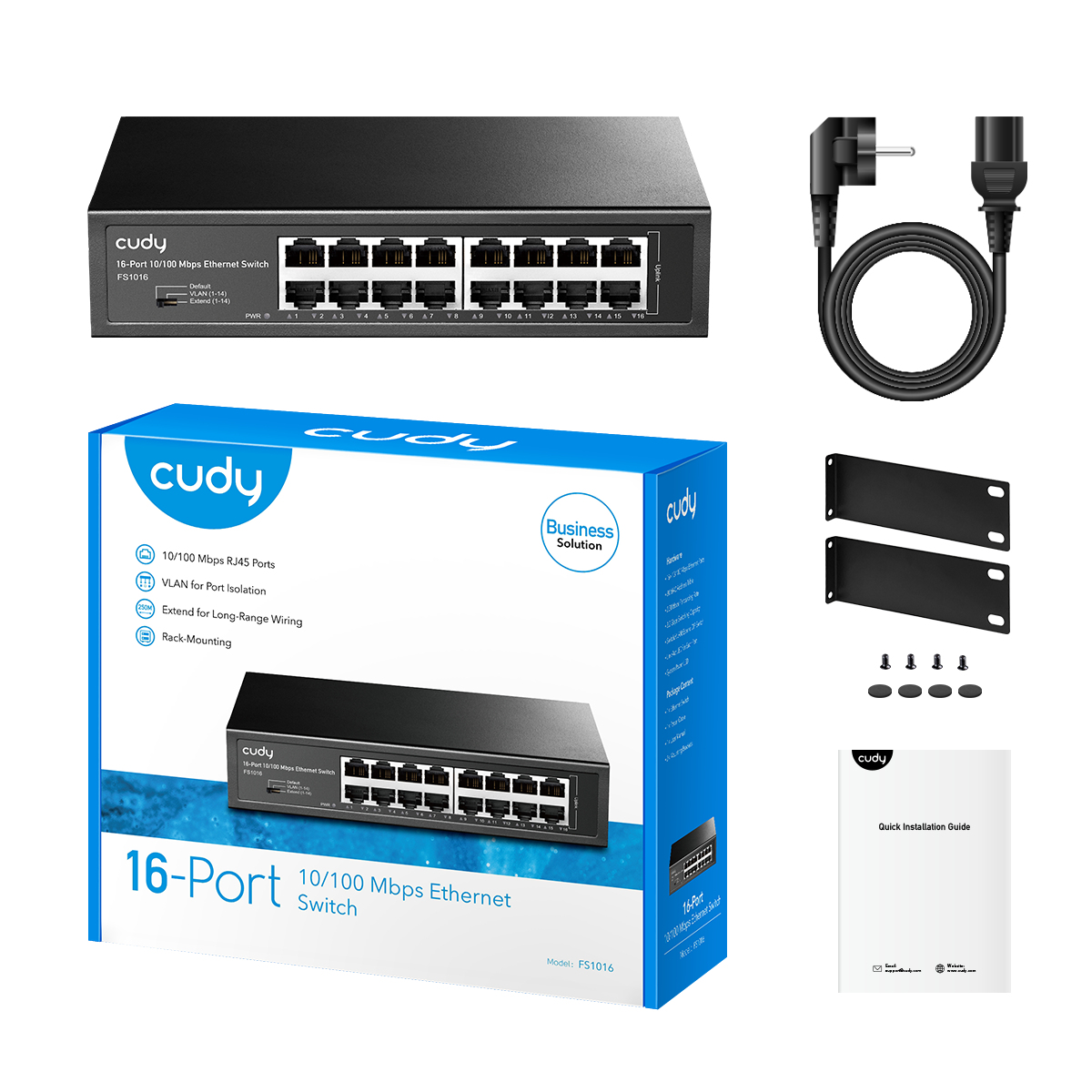 Cudy FS1016 network switch Fast Ethernet (10/100) Black – image 4