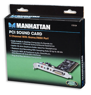Manhattan 173124 audio card Internal 5.1 channels PCI – image 2