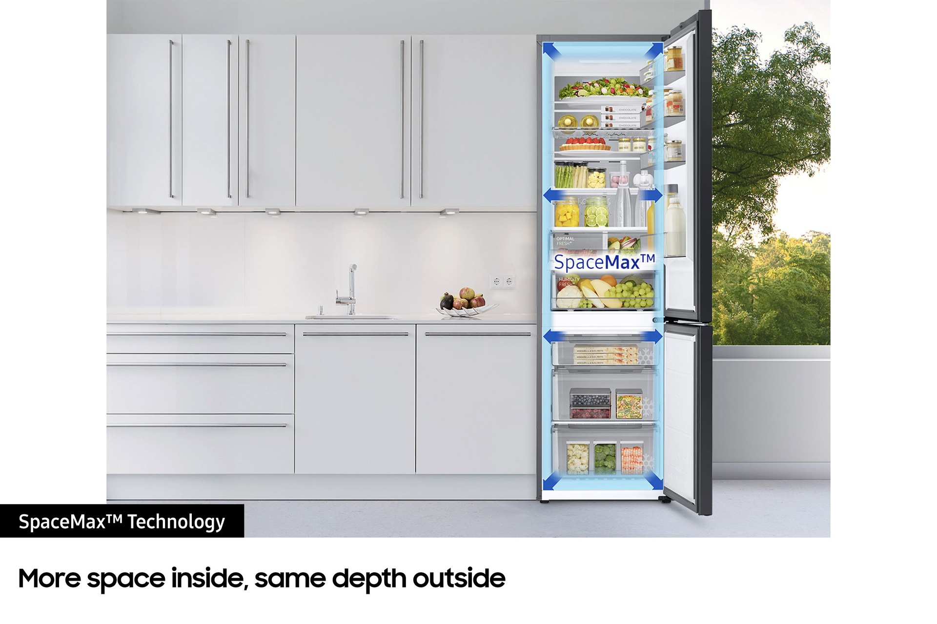 Samsung Bespoke F-BSNFGPCWB Classic Fridge Freezer with SpaceMax™ Technology - Glam Peach – image 8