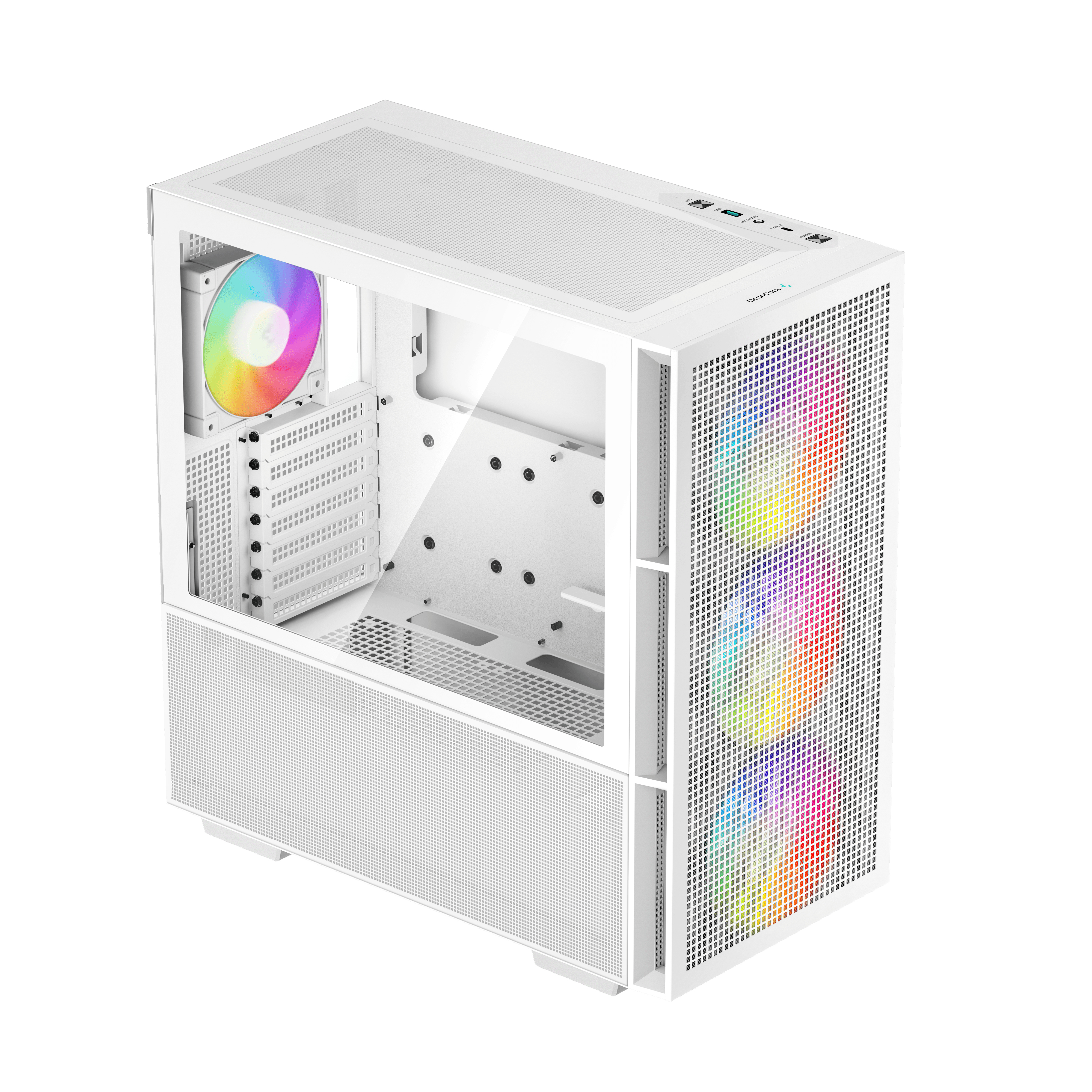 Gabinete Gamer Deepcool CH560 - Media Torre - Mini-ITX/Micro-ATX/ATX/E-ATX - 4 Ventiladores - Panel Lateral - Blanco - R-CH560-WHAPE4-G-1 Gabinete Gamer Deepcool CH560 - Media Torre - Mini-ITX/Micro-ATX/ATX/E-ATX - 4 Ventiladores - Panel Lateral - Blanco - R-CH560-WHAPE4-G-1