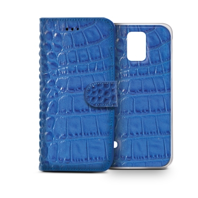 Celly CROCOAGS5BL mobile phone case Wallet case Blue