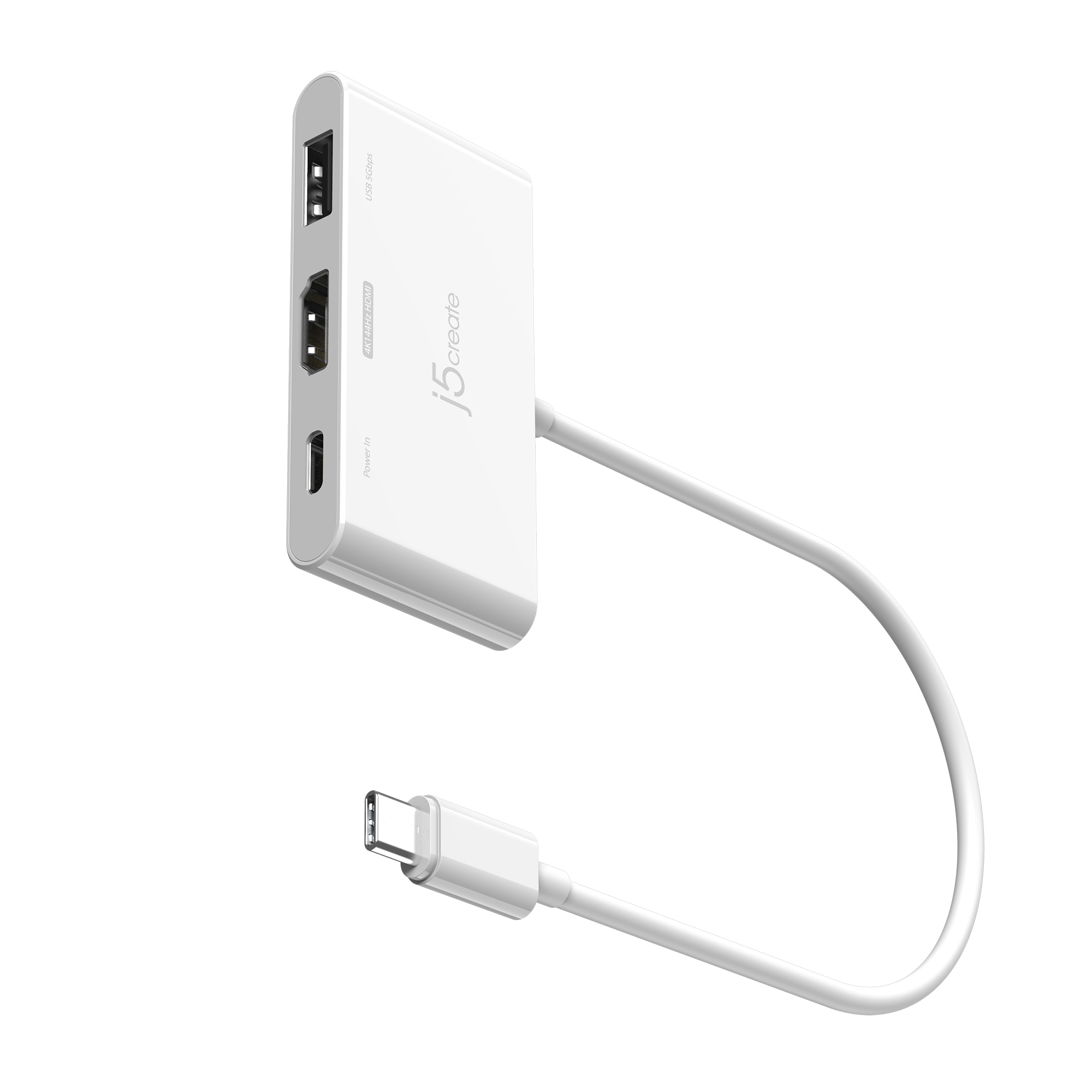 j5create JCA399-N hub di interfaccia USB 3.2 Gen 2 (3.1 Gen 2) Type-C 5000 Mbit/s Bianco