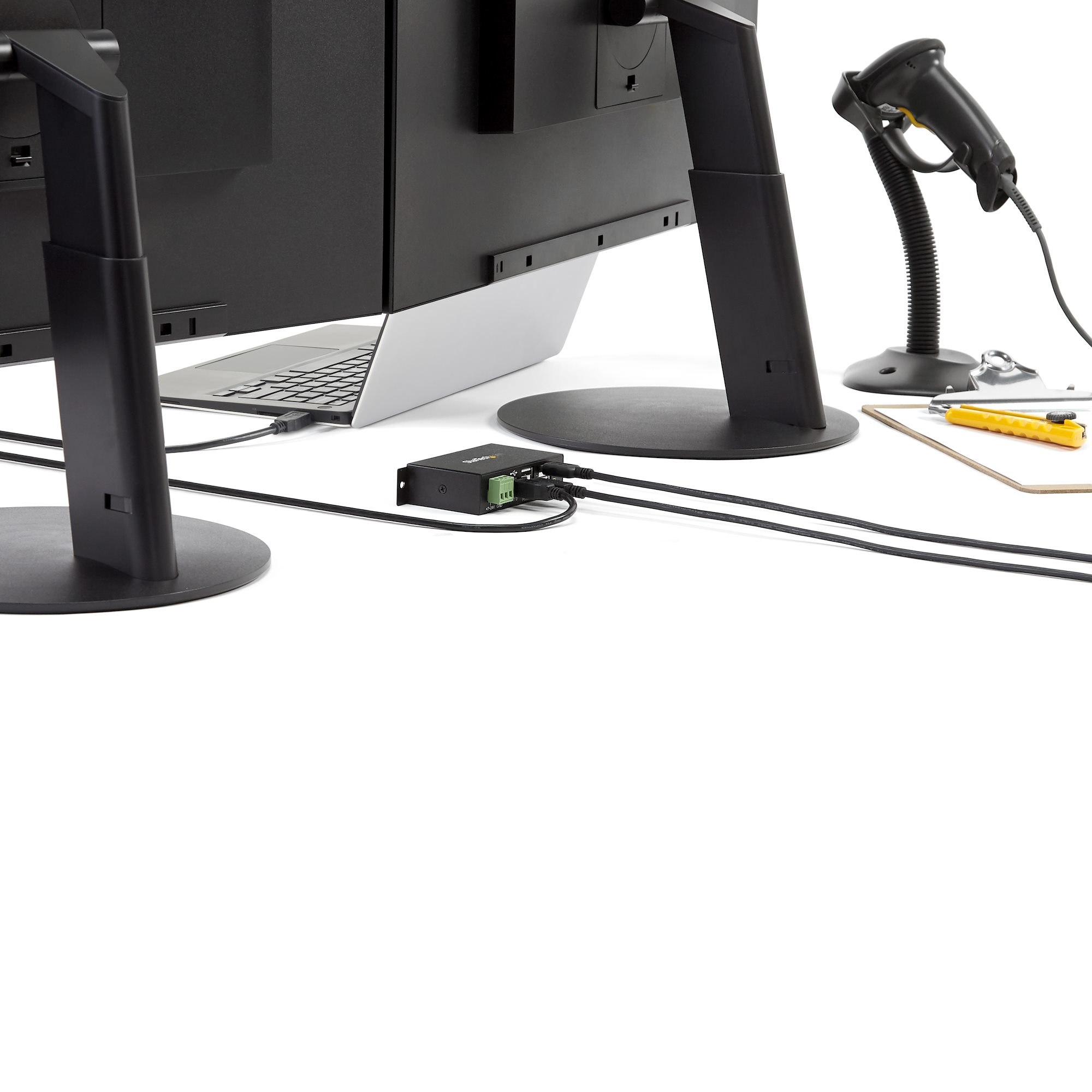 StarTech.com 4-Port USB 2.0 Hub - Metal Industrial USB-A Hub - Din Rail, Wall or Desk Mountable USB Data Hub - TAA Compliant USB Expander Hub – image 3
