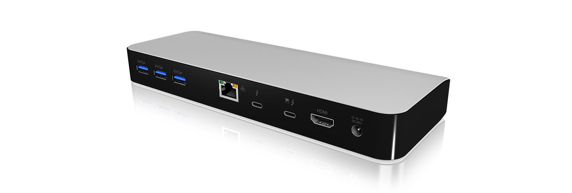 ICY BOX IB-DK2501-TB3 Wired Thunderbolt 3 Black, Silver – image 4
