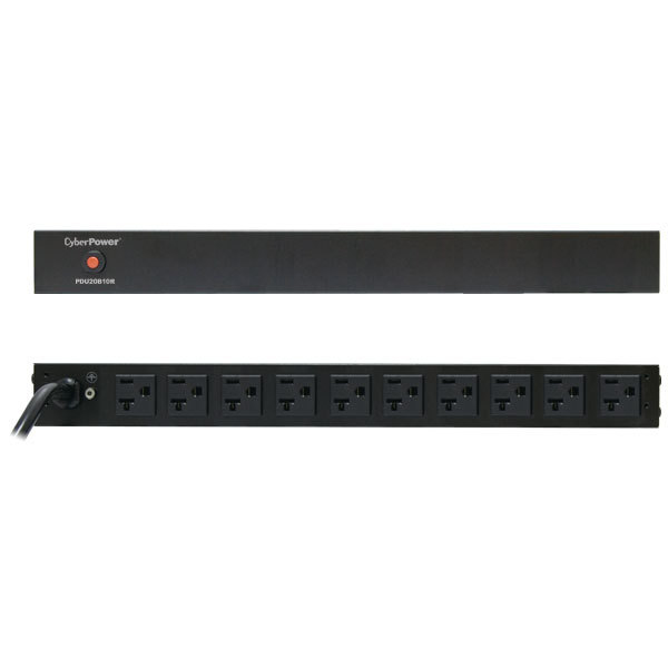 CyberPower PDU20B10R power distribution unit (PDU) 10 AC outlet(s) 1U Black – image 2