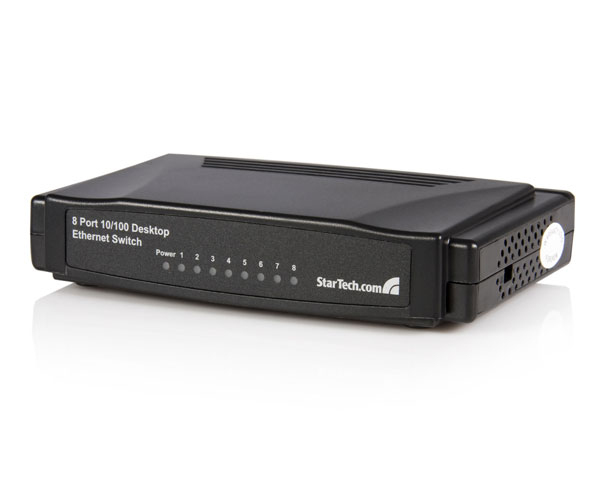 StarTech.com 8 Port 10/100 Mbps Fast Ethernet Switch – image 1