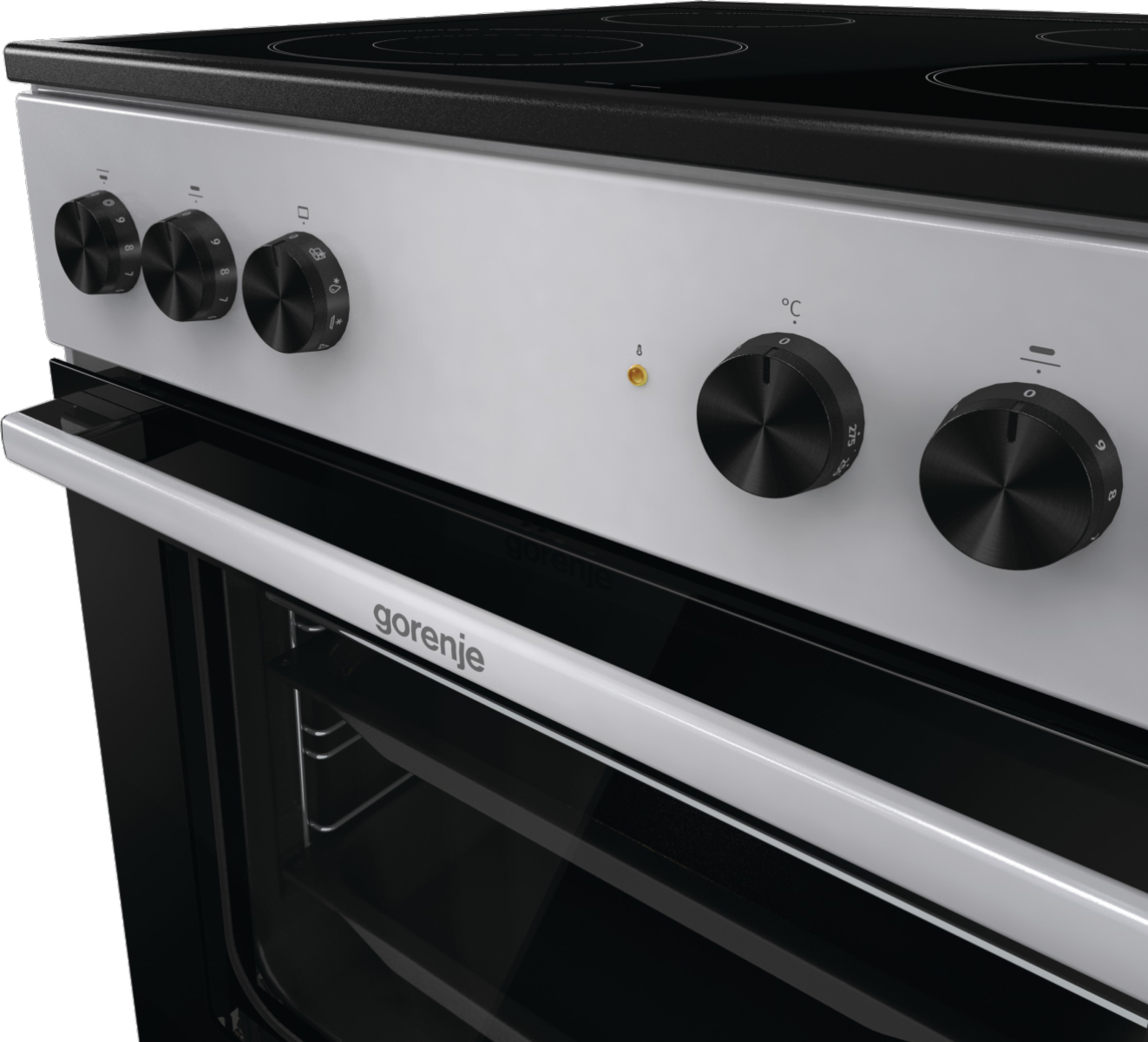 Gorenje GEC6A41SC cooker Freestanding cooker Electric Ceramic hob Silver – image 5