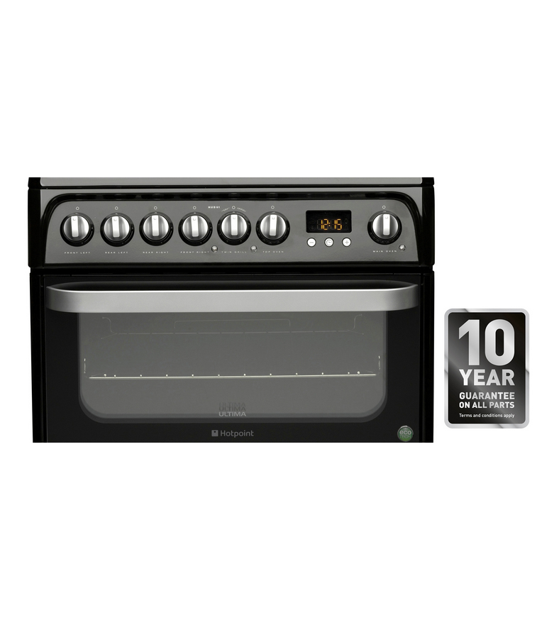 Hotpoint HUD61KS cooker Freestanding cooker Electric Gas Black – image 4