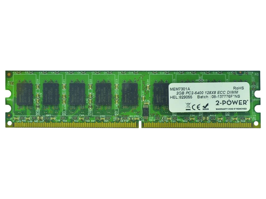 2-Power 2GB PC2-6400 800MHz ECC UDIMM Memory - replaces 460277-001