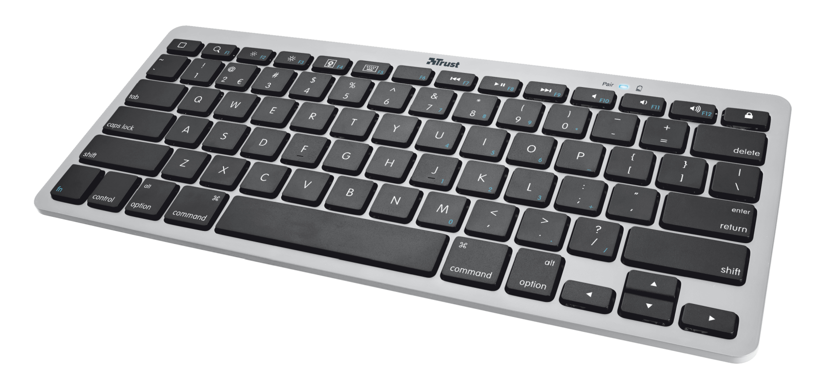 Trust 18552 mobile device keyboard Swiss Bluetooth Black, Grey – image 4