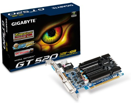 GIGABYTE GV-N520TC-1GI graphics card NVIDIA GeForce GT 520 – image 1