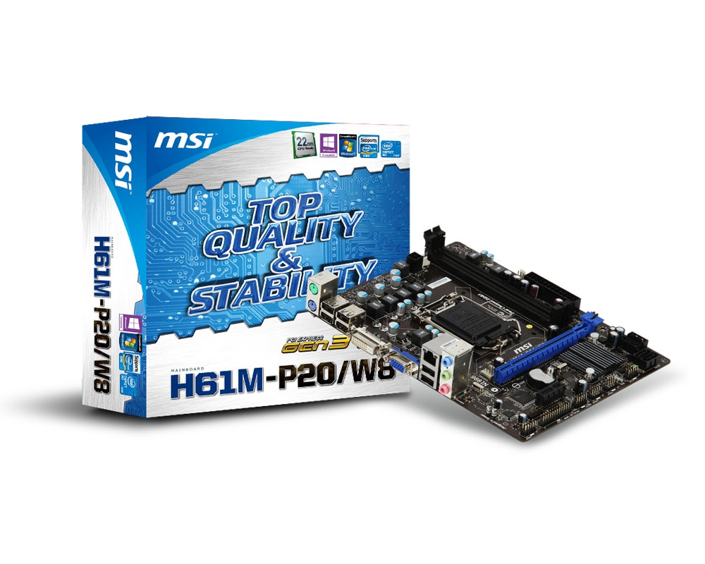 MSI H61M-P20/W8 motherboard Intel® H61 LGA 1155 (Socket H2) micro ATX – image 5