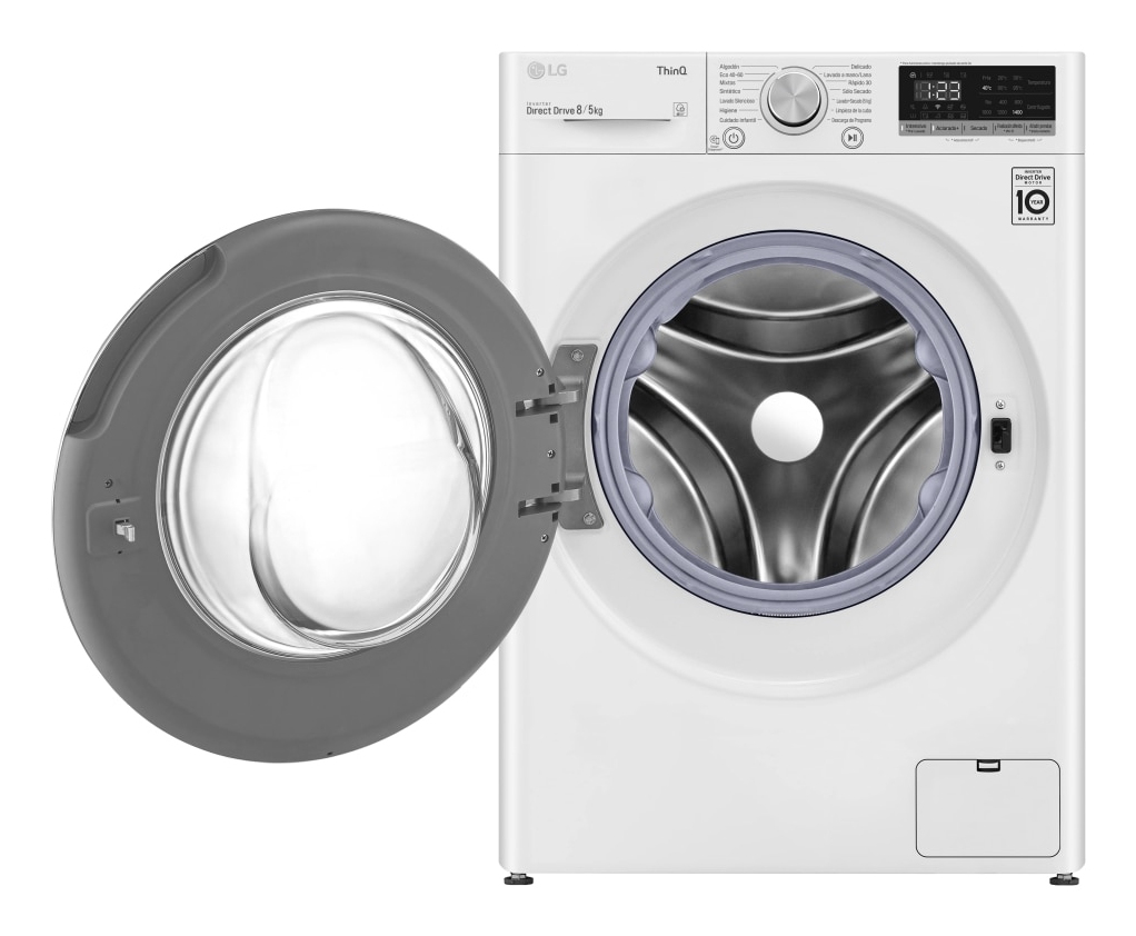 LG F4DN4008N0W washer dryer Freestanding Front-load White – image 2