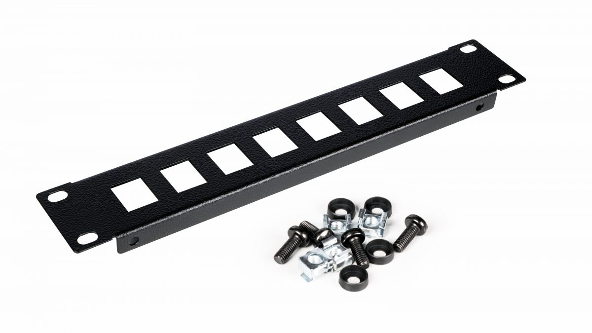 Equip 10 Patchpanel 8xRJ45 Keystone Jacks (leer) 1U schwarz Patchpanel