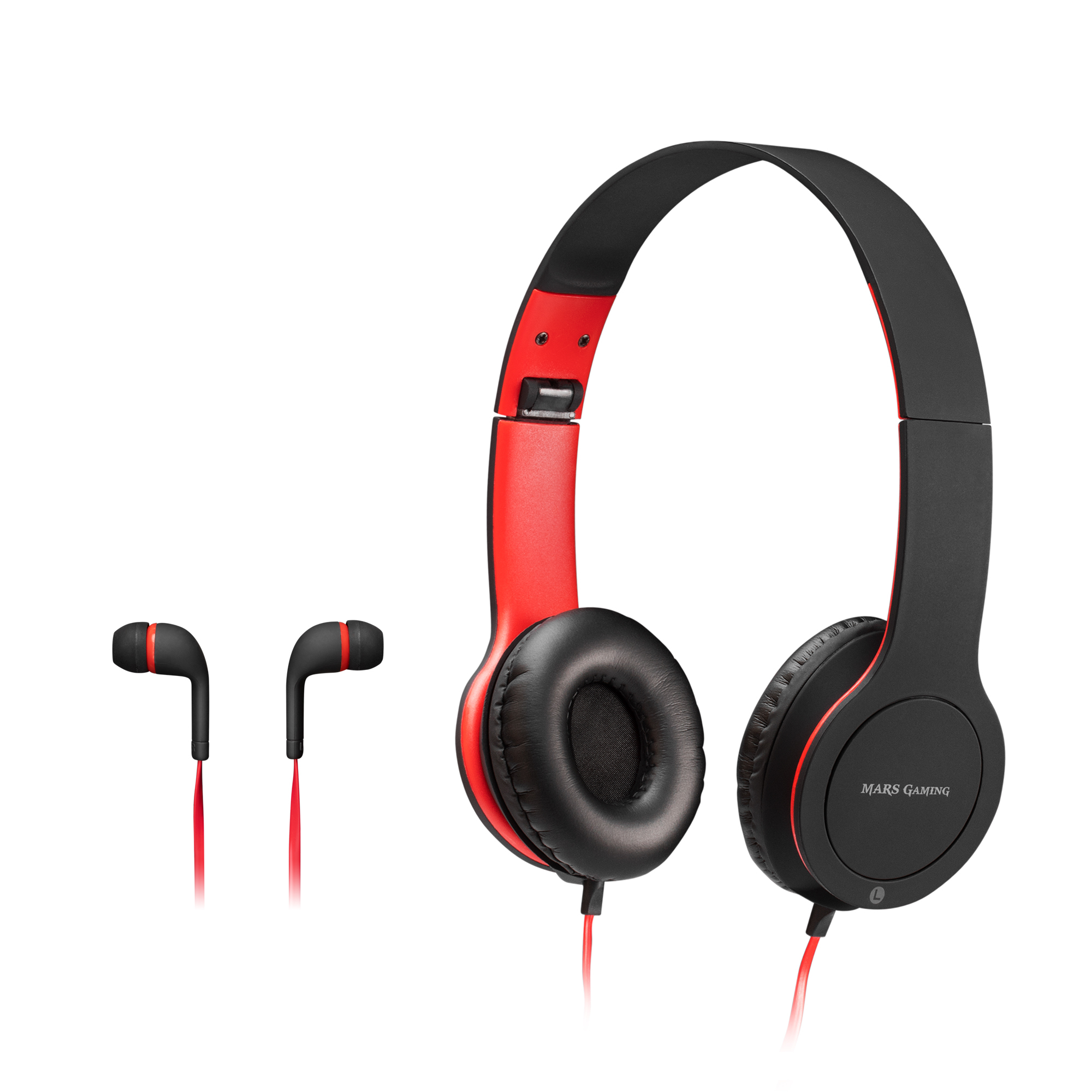 Mars Gaming MHCX headphones/headset Wired Head-band Black, Red – image 1