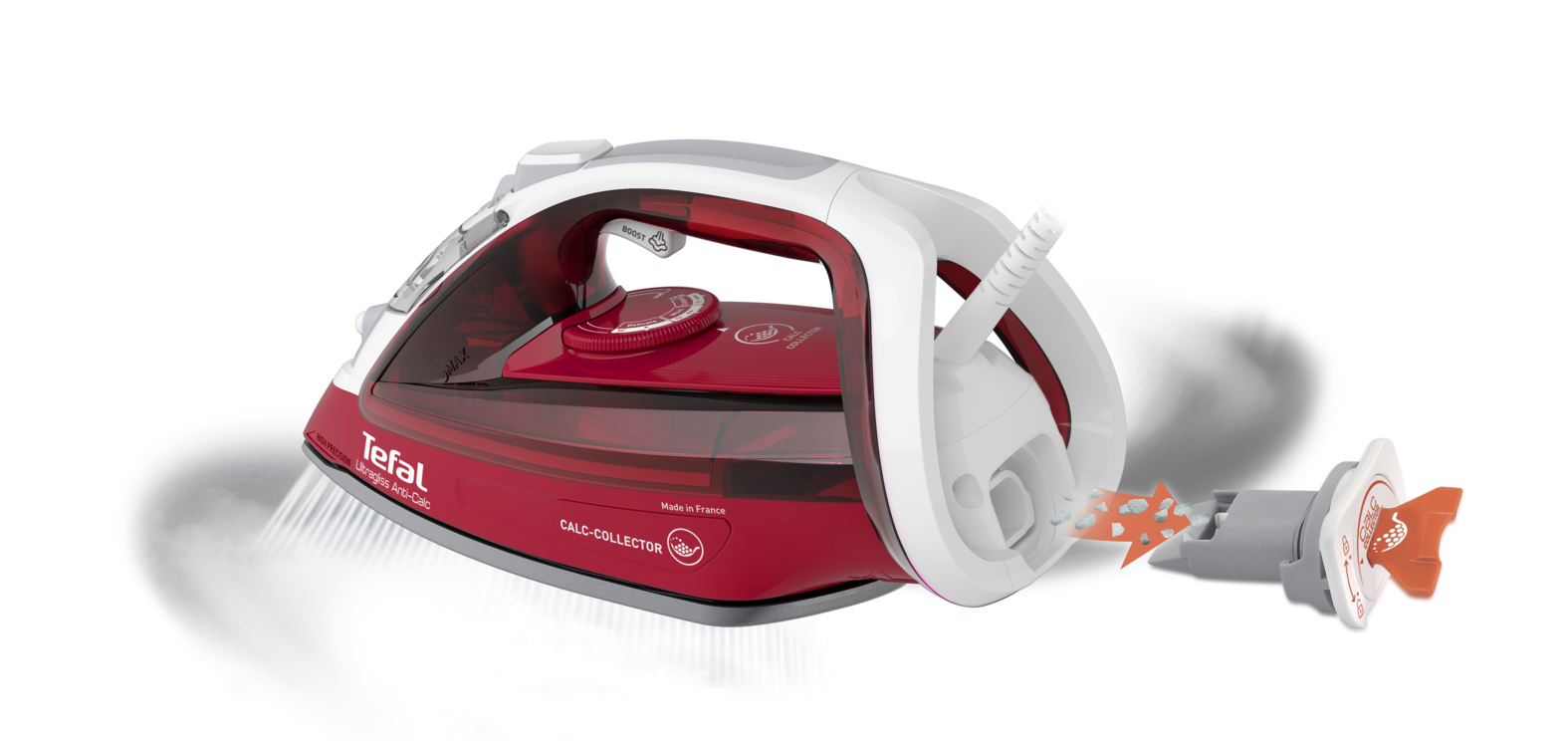 Tefal Ultragliss Anti-Calc FV4996 iron Dry & Steam iron Durilium soleplate – image 4