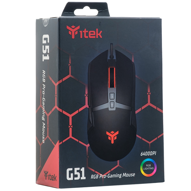 itek G51 mouse Gaming Right-hand USB Type-A Optical 6400 DPI – image 2