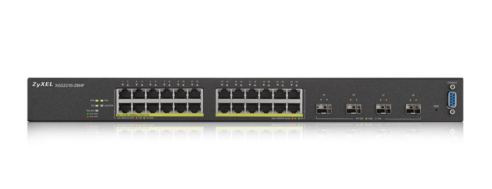 Zyxel XS2210-28HP - 24-PORT GIGABIT POE+ L2 MANAGED + 4 SFP+ 10G (28 TOTAL PORTS) 375W – image 3