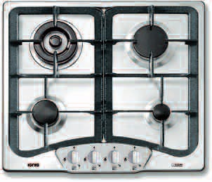 Ignis AKF115/IX hob Stainless steel Built-in Gas 4 zone(s)