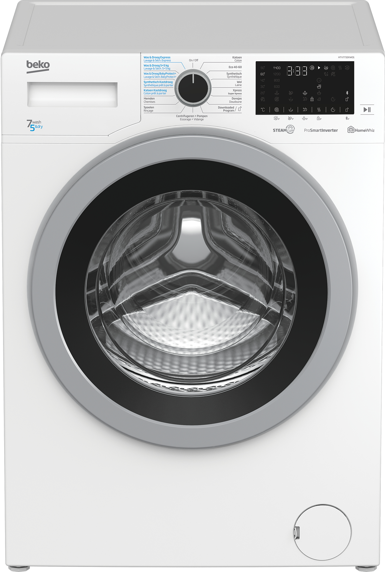 Beko HTV7733XW01 washer dryer Freestanding Front-load White – image 1