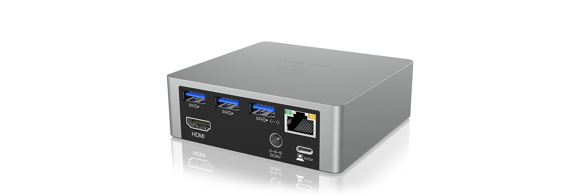 ICY BOX IB-DK2301-C Wired USB 3.2 Gen 1 (3.1 Gen 1) Type-C Silver – image 4